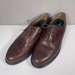 Rockport Mens Brown Leather Cap Toe Dress Casual Oxford Shoes M1721 Size 9M